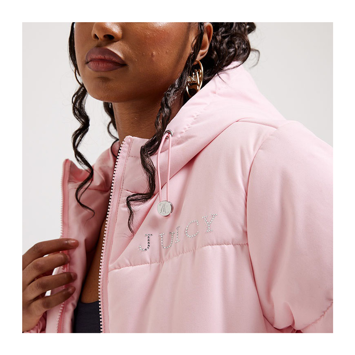 Women's Aliquippa Down Jacket in Glossy Nylon black