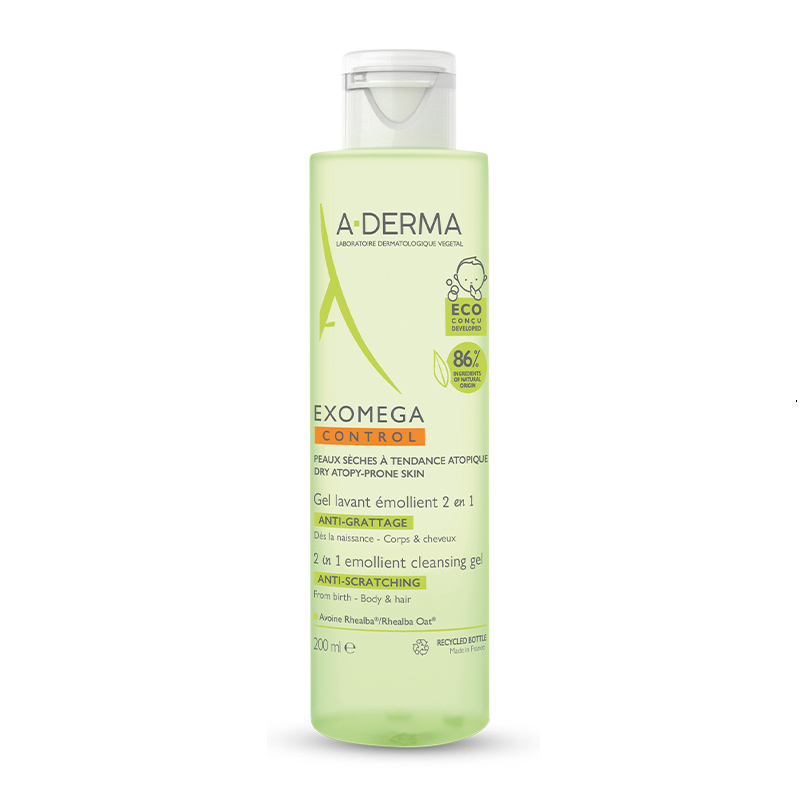Exomega Control Gel Καθαρισμού για Σώμα/Μαλλιά - Ατοπικό Δέρμα