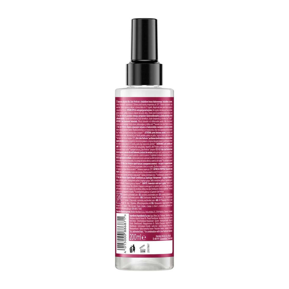 Schwarzkopf Gliss Color Protect Conditioner Für Coloriertes Haar – UV-Schutz, 6x200 Ml Multipack