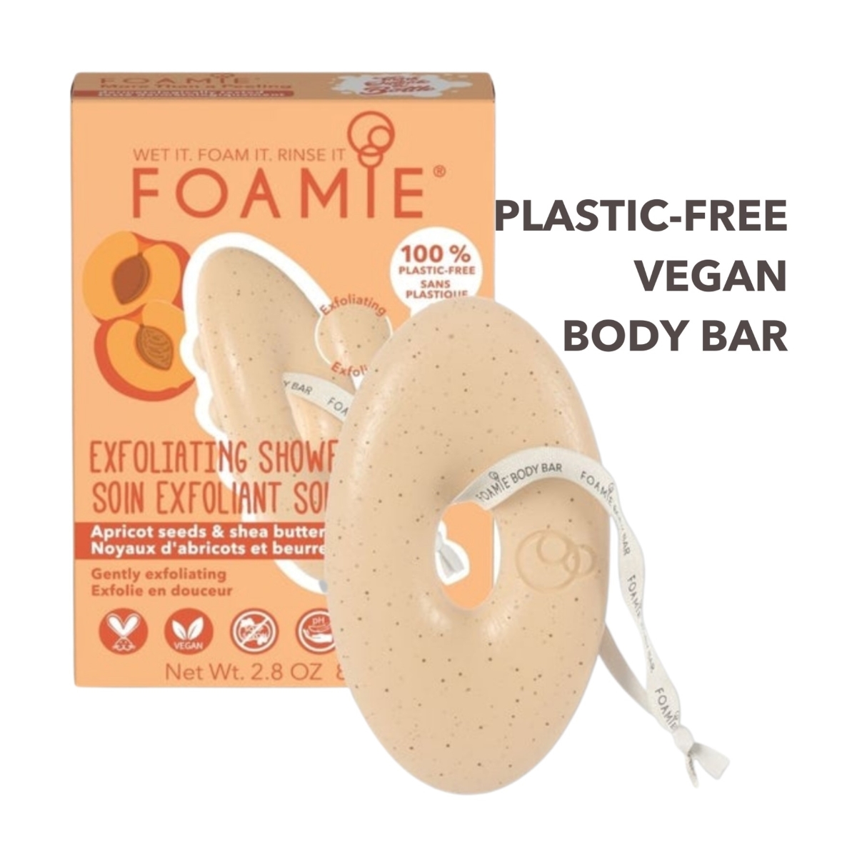 Foamie Body Bar – 2-in-1 Duschseife Mit Pflegenden Ölen, PH-optimiert, Mit Massageeffekt – Für Weiche, Gereinigte Haut