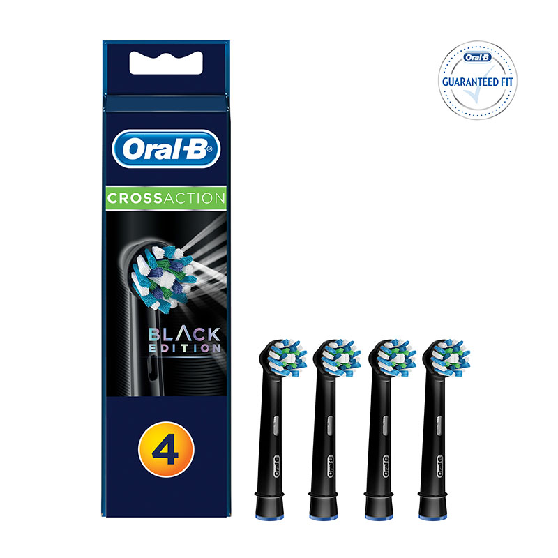 CrossAction Black Ανταλλακτικές Κεφαλές Ηλεκτρικής Οδοντόβουρτσας 4 pcs
