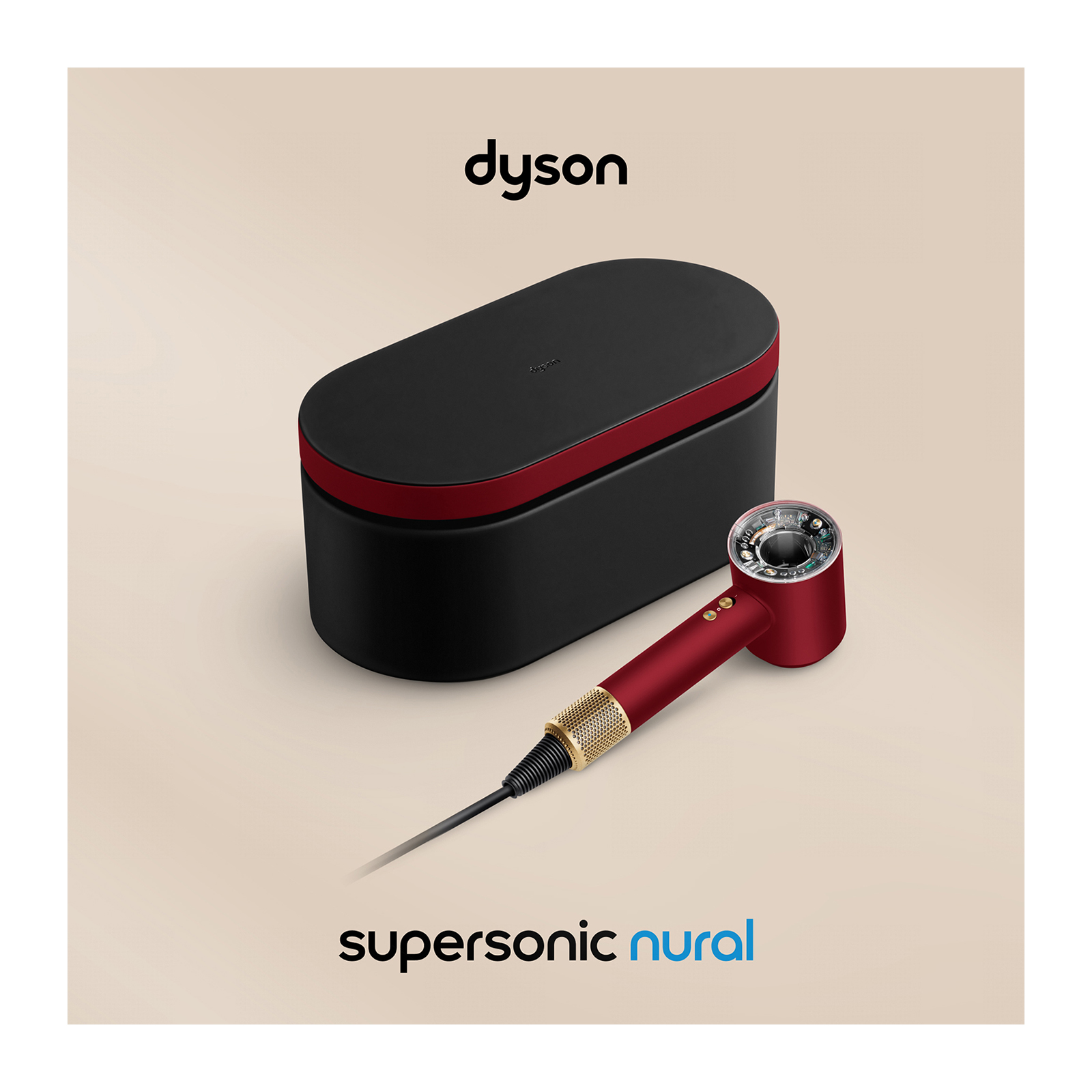 DYSON HD16 Supersonic Nural Straight+Wavy Red Velvet/Gold Hair