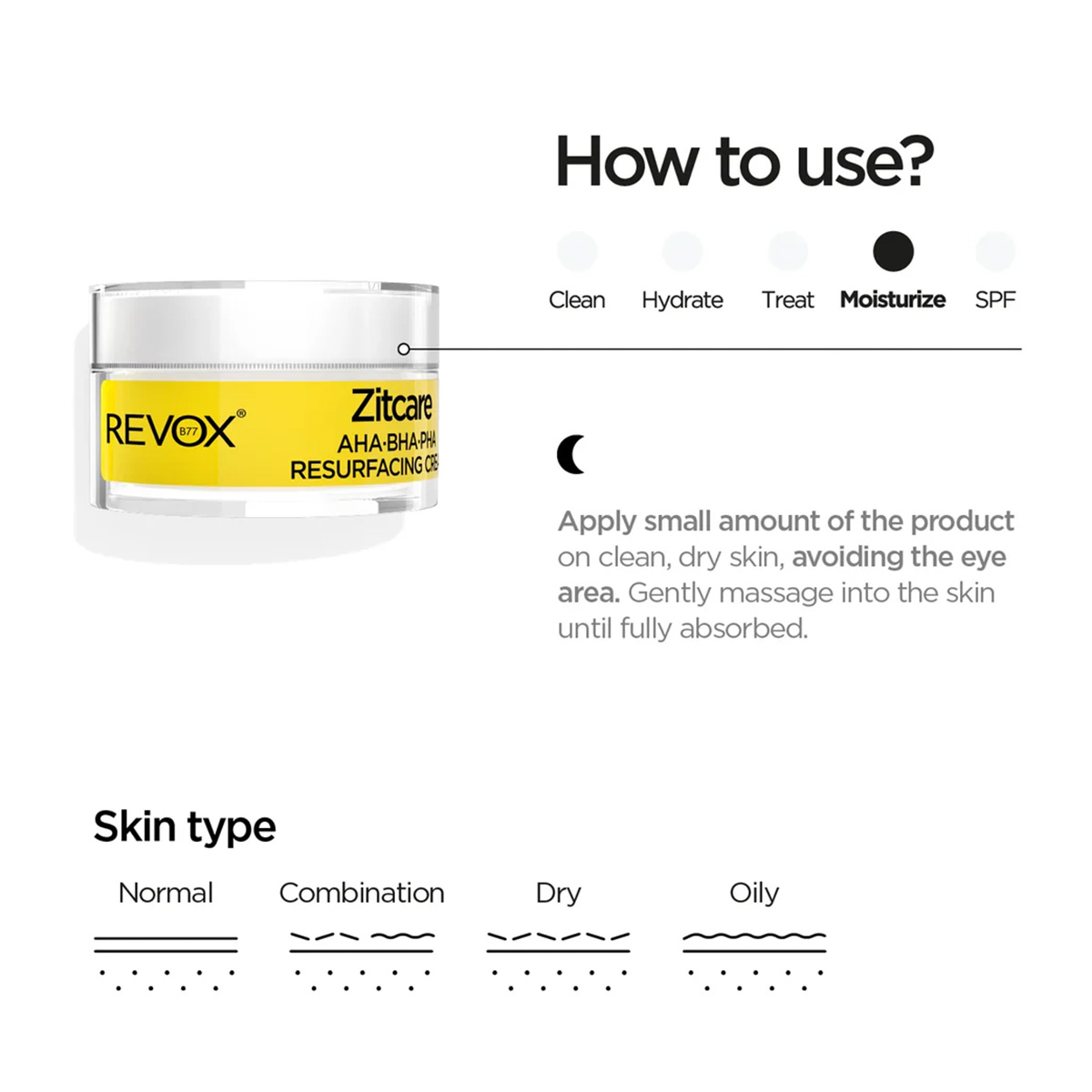 REVOX Zitcare Aha Bha Pha Resurfacing Cream | Hondos Center