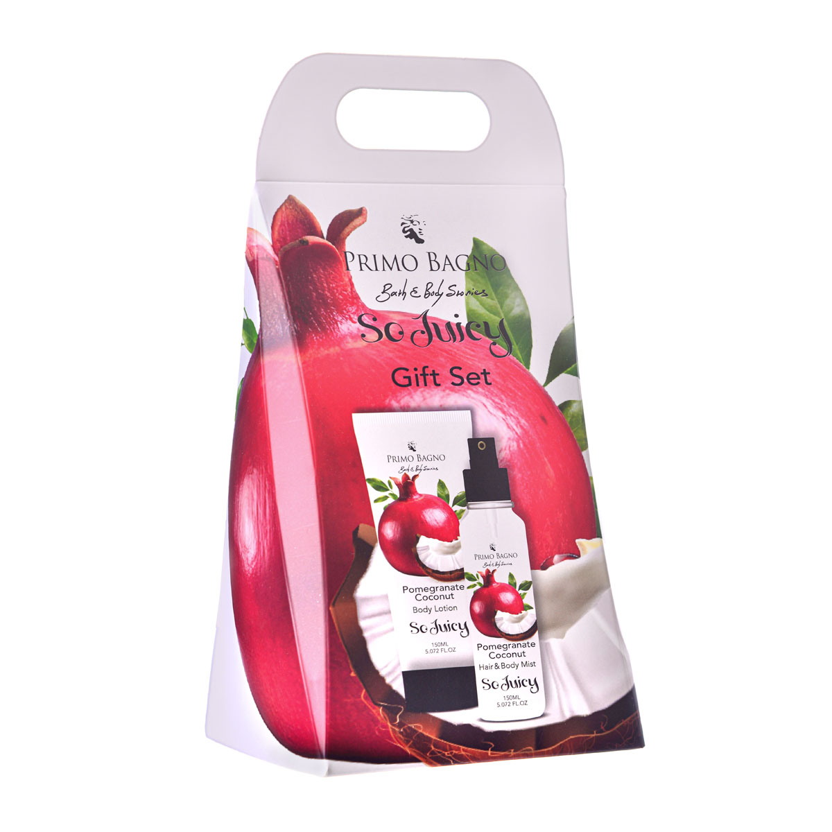 Paper Bag Pomegranate Coconut With Body Lotion & Body Mist 