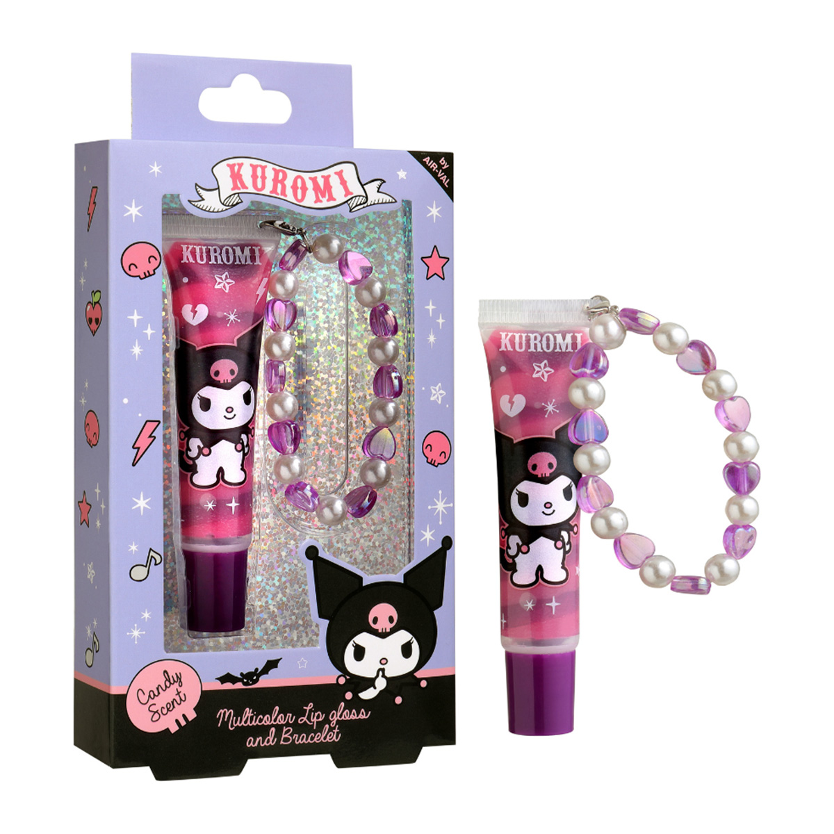 AIR-VAL Kuromi Multi-Colour Gloss Candy Scent & Bracelet | Hondos