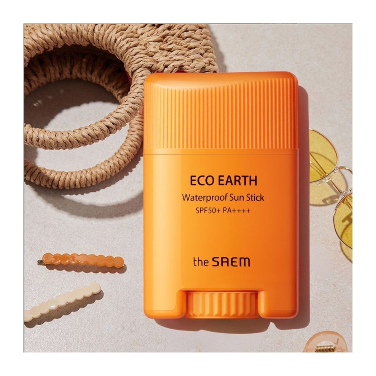 The Saem Eco Earth WaterProof Sun Stick LSF 50 – Sonnencreme Im Stick, Wasserfest, Mattierend, Für Empfindliche Haut